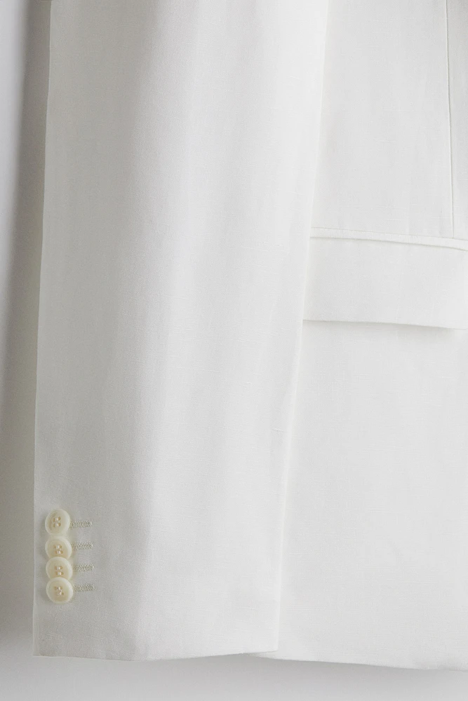 Regular-Fit Linen-Blend Jacket