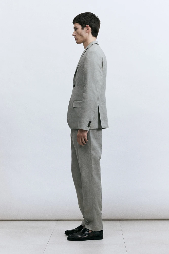 Slim-Fit Linen Suit Pants