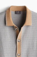Regular Fit Pointelle-Knit Shirt