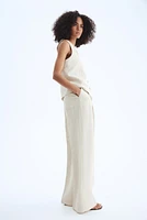 Linen-Blend Dress Pants