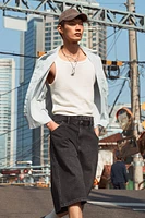 Super-Baggy Denim Shorts