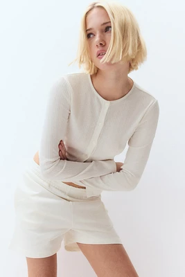 Pointelle Jersey Cardigan