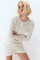 Pointelle Jersey Cardigan
