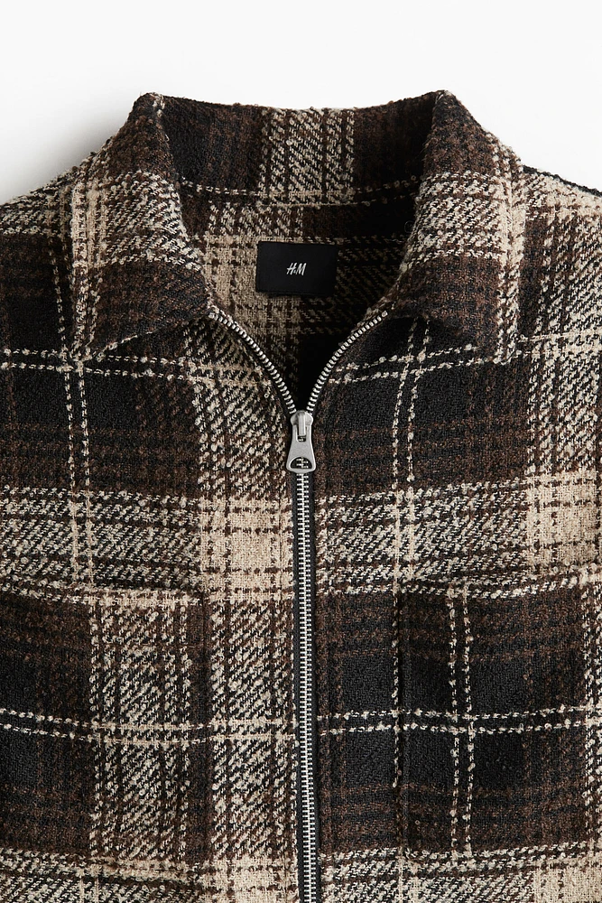 Regular Fit Overshirt with Zipper