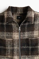Regular Fit Overshirt with Zipper