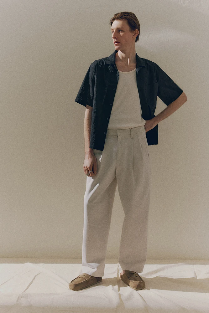 Regular-Fit Embroidered Resort Shirt