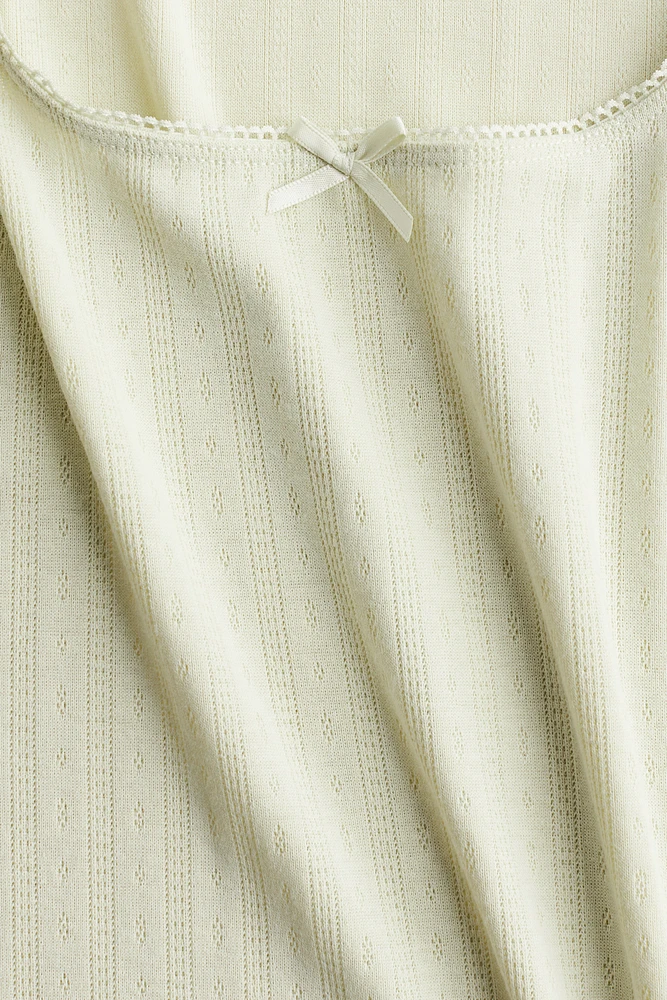 Pointelle Jersey Tank Top