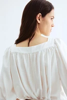 Balloon-Sleeved Blouse