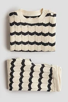 2-Piece Pointelle-Knit Cotton Set