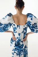 MAMA Robe en coton avec manches ballon