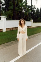 Lace Jersey Pants