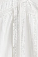 Lace-trimmed Cotton Dress