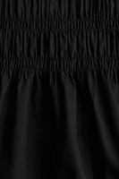 Smocked-Bodice Cotton Dress