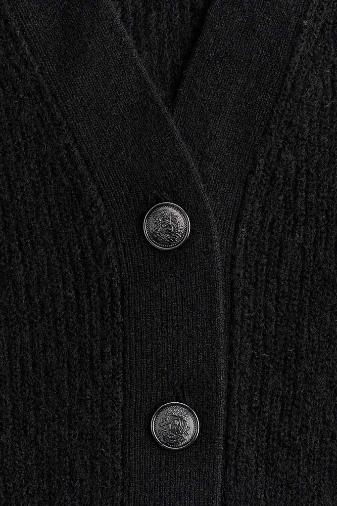 Rib-Knit Cardigan