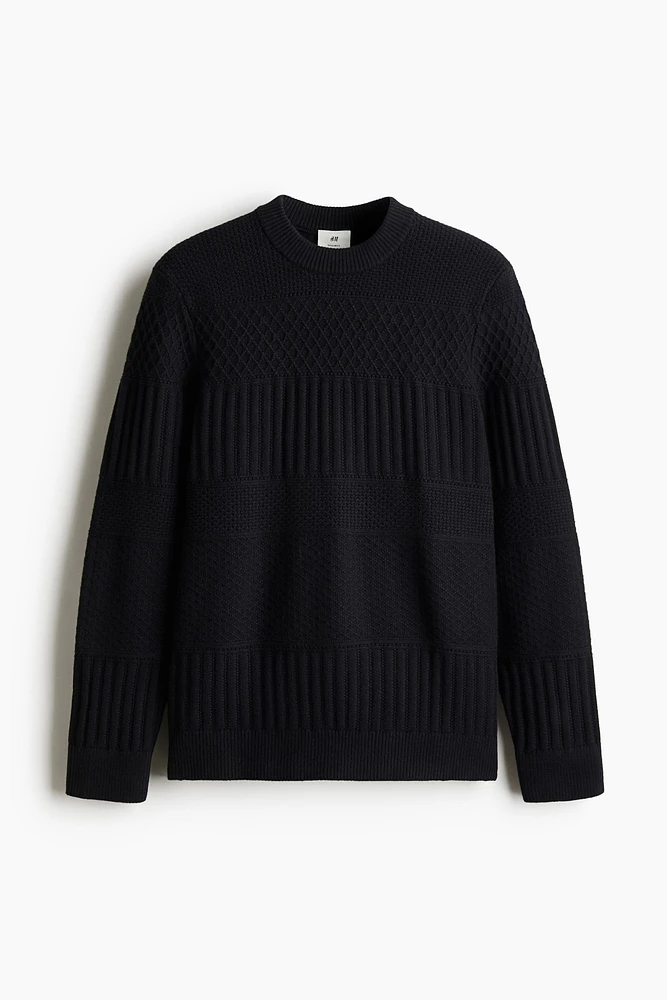 Regular Fit Textured-Knit Sweater