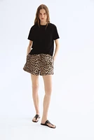 Short en coton avec cordon de serrage