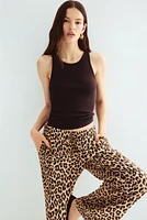 Wide-cut Pull-on Pants