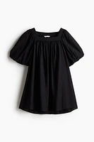 Balloon-Sleeved Tunic Dress