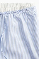 Double-Waistband Poplin Drawstring Pants