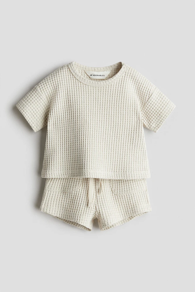 2-Piece Waffled Cotton Set