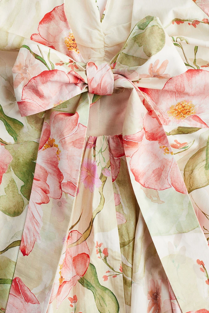 Tie-back Puffy Dress