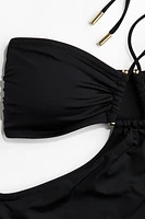 Padded-Cup High-Leg Swimsuit