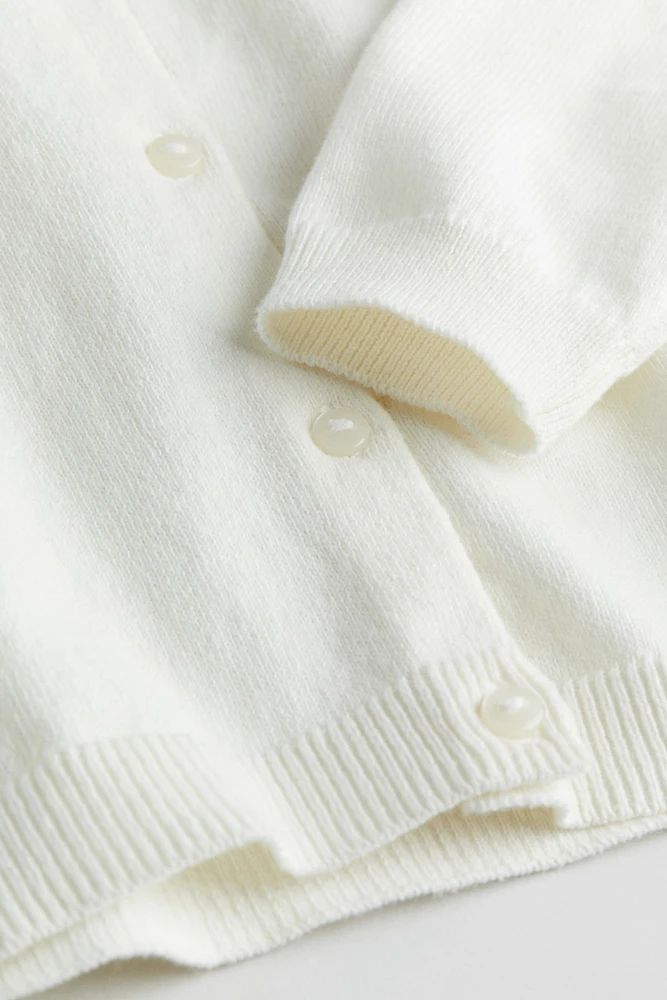 Fine-knit Cotton Cardigan