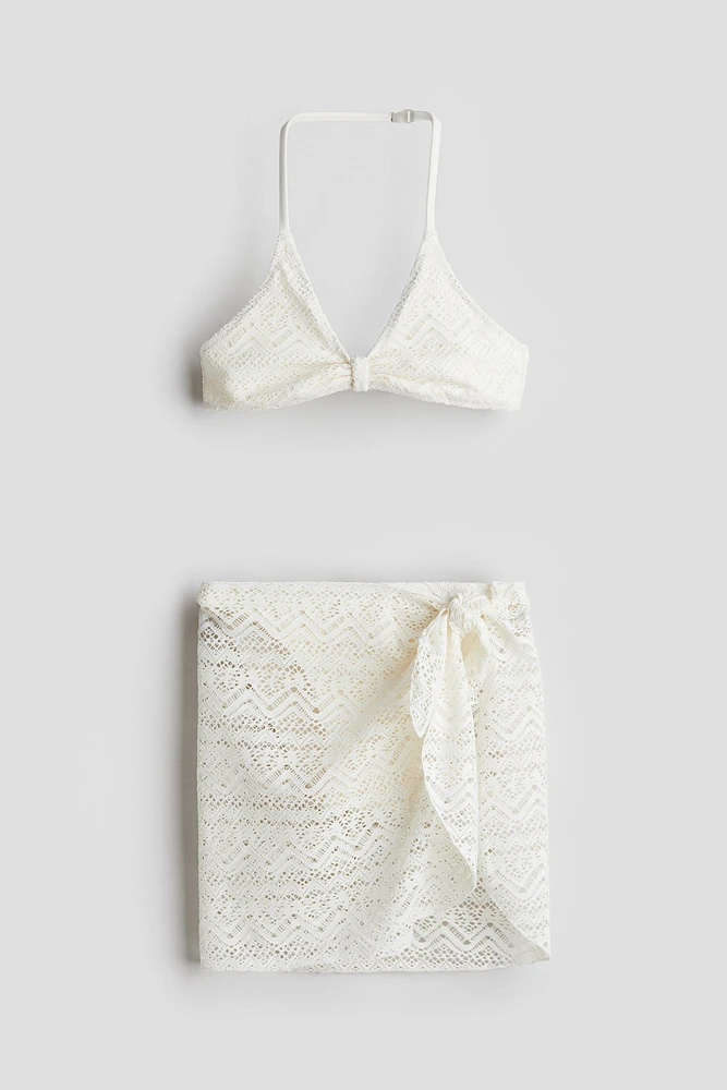 3-Piece Crochet-Look Swim Set