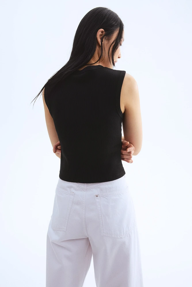 Button-Front Sweater Vest