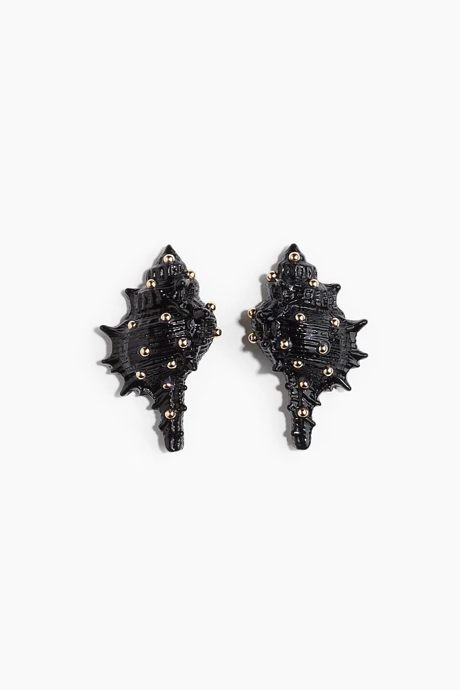 Seashell-Shaped Stud Earrings