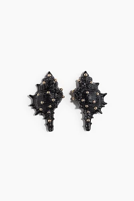 Seashell-Shaped Stud Earrings