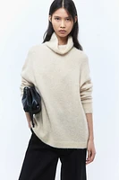 Alpaca-Blend Mock-Turtleneck Sweater