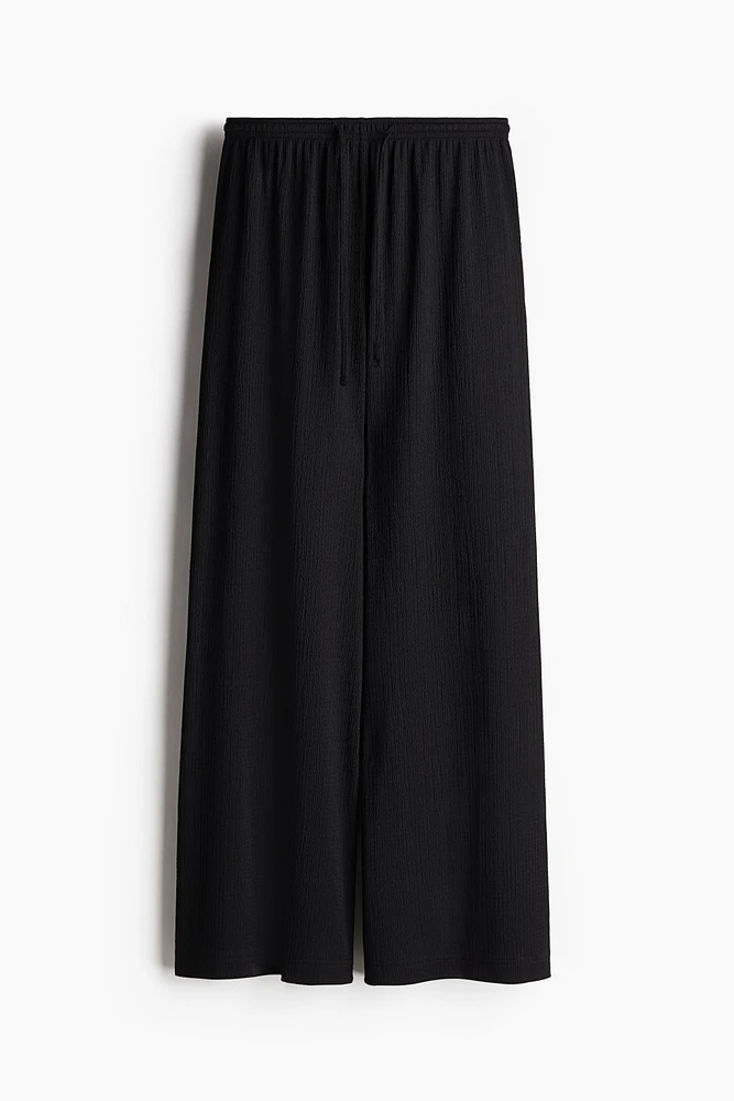 Wide-cut Pull-on Pants