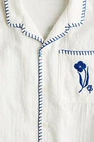 Cotton Resort Shirt with Motif