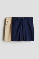 2-Pack Cotton Chino Shorts