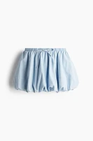 Jupe en denim à effet boule