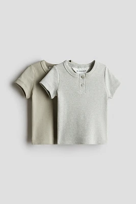 2-pack Cotton Henley Shirts