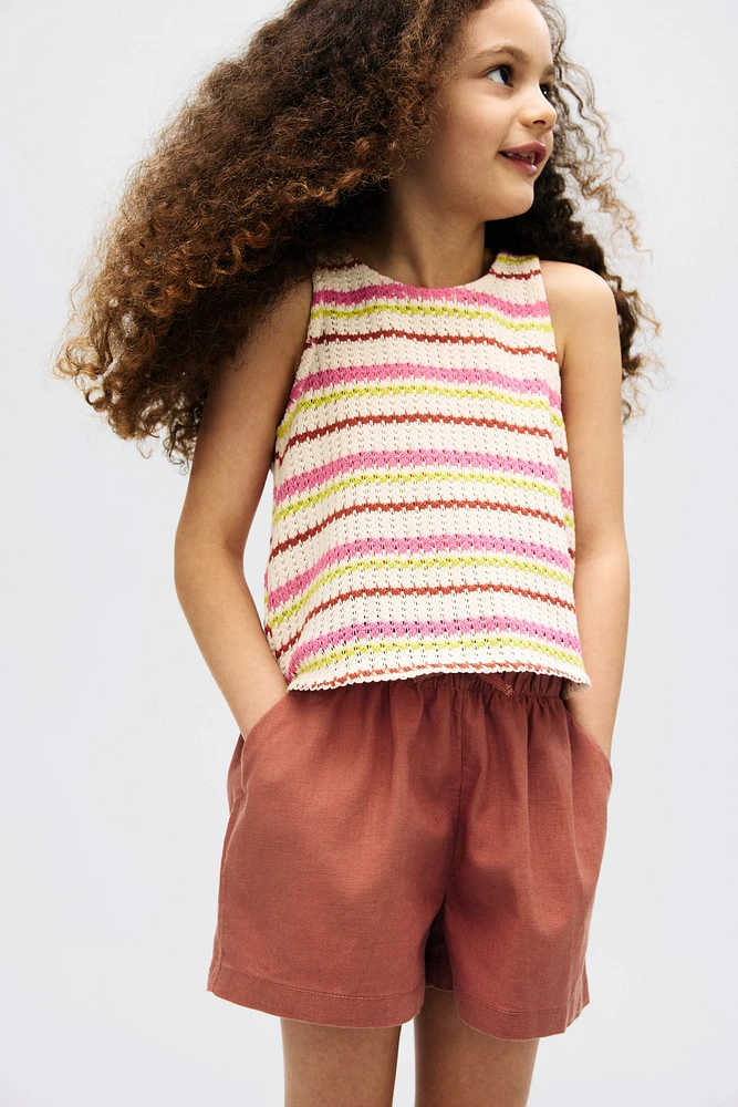 Linen-blend Shorts