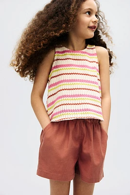 Linen-blend Shorts