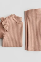 2-piece Ribbed Cotton Set