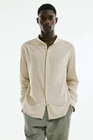 Regular-Fit Linen-Blend Shirt