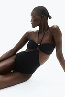 Padded-Cup High-Leg Swimsuit