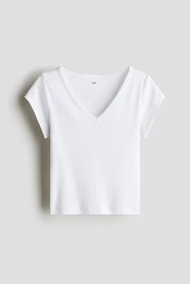 Ribbed Cotton Jersey Top