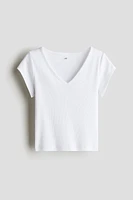 Ribbed Cotton Jersey Top
