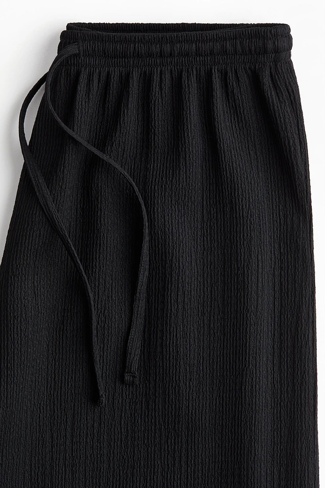 Wide-cut Pull-on Pants