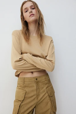 Chandail court en fin tricot