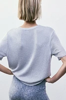 T-shirt en tricot métallisé