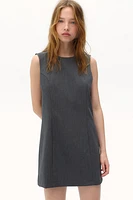 Robe sans manches en sergé