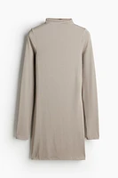 Mock Turtleneck Mini Dress