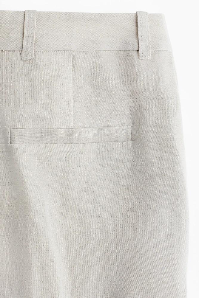 Linen-Blend Dress Pants